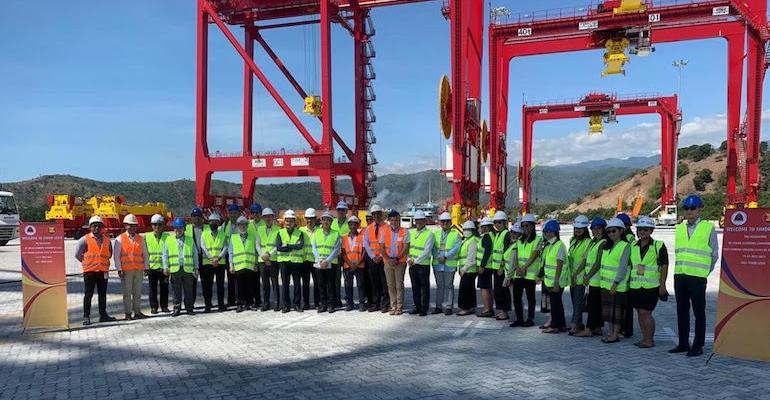 Asean delegation at Timor Port