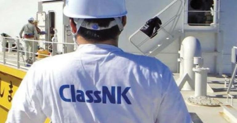 ClassNK logo on overalls
