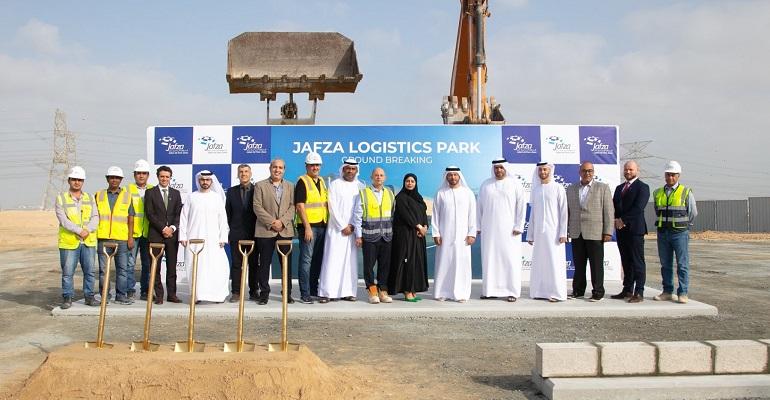 DP World officials attend a ground-breaking ceremony for the new logistics park at Jebel Ali Free Zone