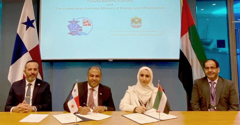 During signing the agreement between MOEI and Panama Maritime Authority.png