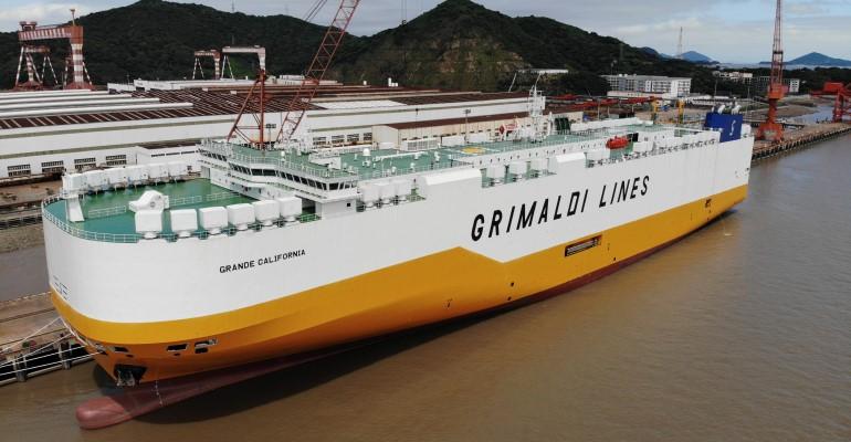 Grimaldi's Grande California vessel at berth