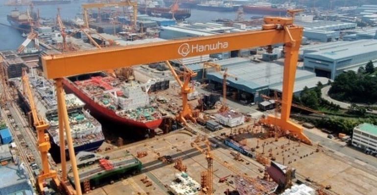 Hanwha Ocean shipyard in Korea