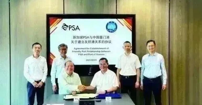 PSA and Xiamen Port agreement signing