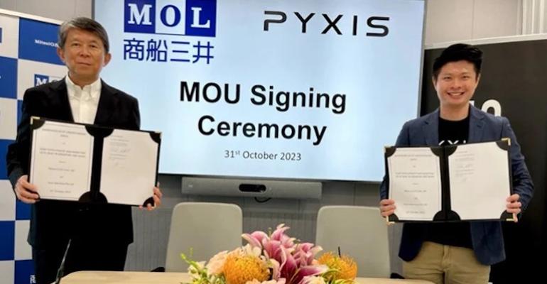 MOL and Pyxis electric vessel signing