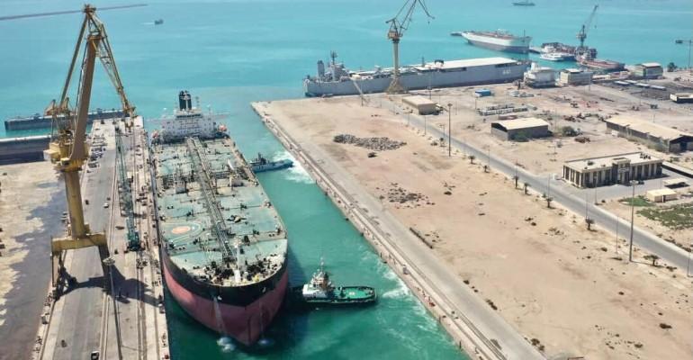 NITC's 99,000 DWT Argo oil tanker at the Bandar Abbas yard of Iran Shipbuilding and Offshore Industries Complex Company for major repairs in 2021