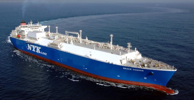 NYK's Grace Cosmos LNG carrier at sea