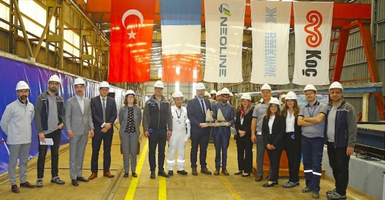 Neoliner steel cutting ceremony
