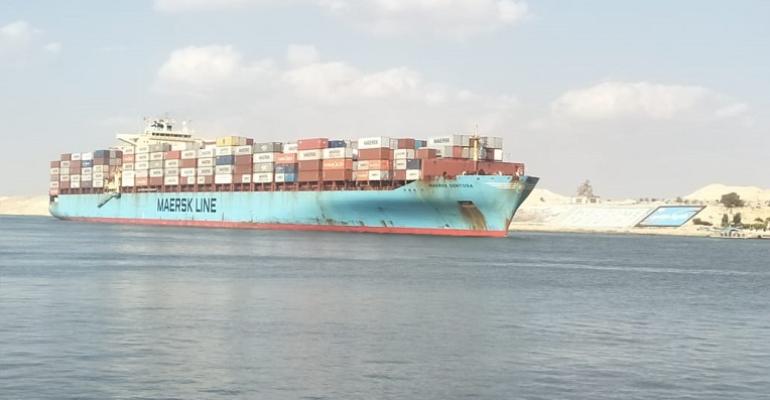 Maersk vessel in Suez Canal