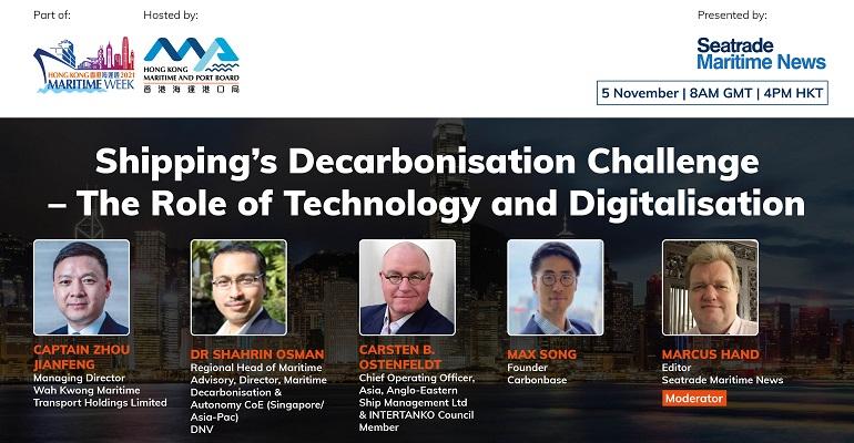 Webinar: Shipping’s decarbonisation challenge – the role of technology and digitalisation.