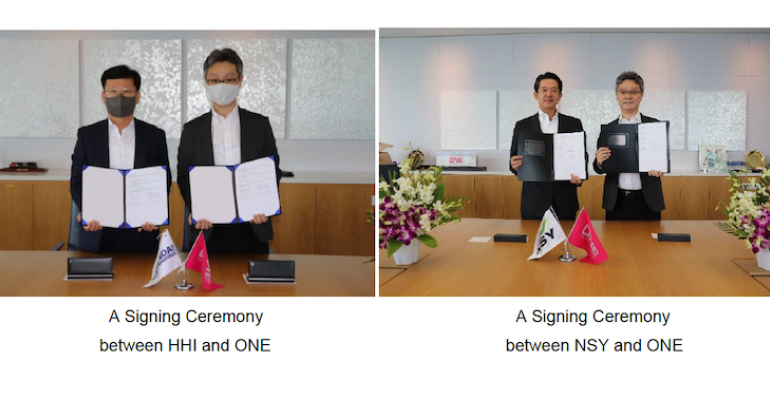 ONE signs newbuilding deals with HHI and Nihon Shipyard