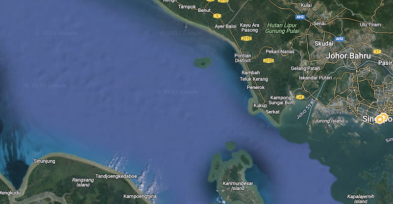 Malacca Strait near Singapore