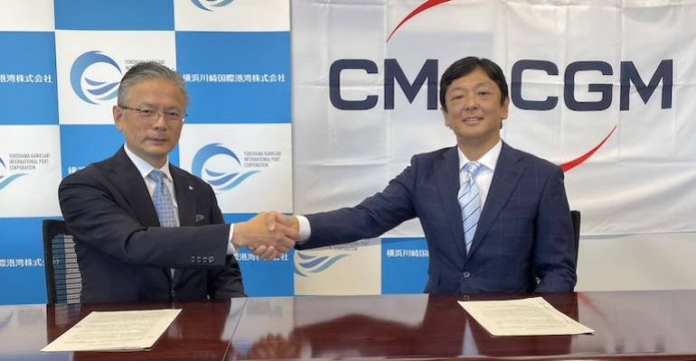 The CMA CGM Group and Yokohama Kawasaki International Port Corporation Sign Reservation Agreement for Honmokufuto D5 Terminal in Port of Yokohama[10].jpg