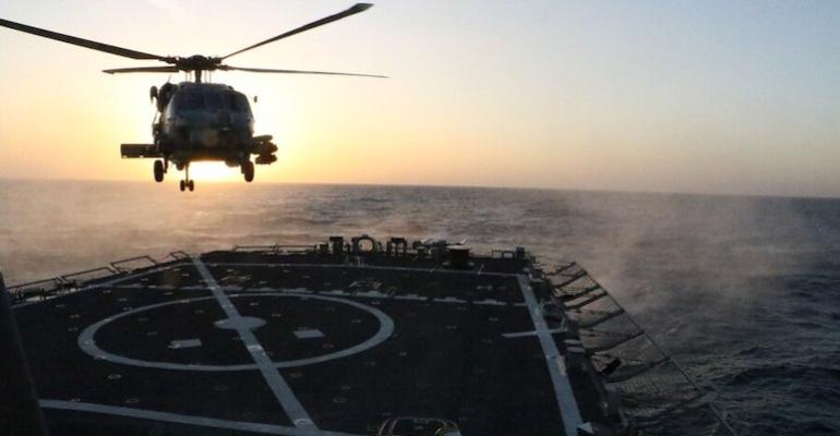 US Navy Helicopter in the Arabian Gulf