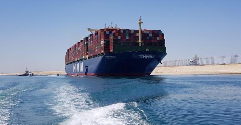 HMM vessel transiting Suez Canal