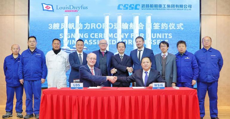 Louis Dreyfus and CSSC vessel contract signing