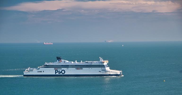P&O Ferry ship in calm sea