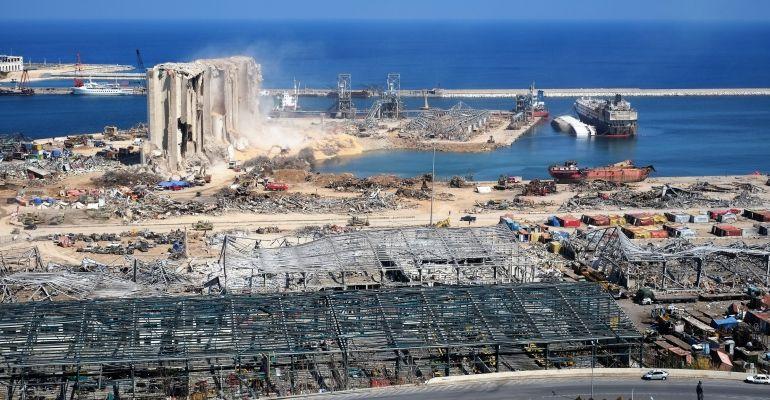 Port of Beirut explosion: photo taken days after the explosion from an adjacent building