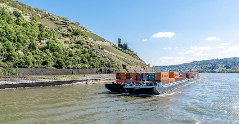 Barge of the River Rhine