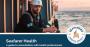 The cover of the Seafarer Health Consultation Guide, featuring a seafarer  looking out to sea from a vessel