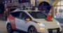 autonomous car shut down with traffic cone