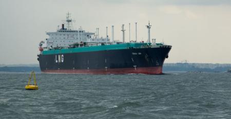 LNG carrier in Johor Strait near MMHE
