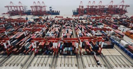 View of Shanghai container terminal