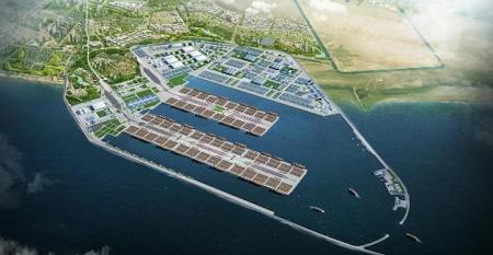This graphic image provided by Daewoo E&C shows the Al Faw port to be built in Basra, Iraq. (PHOTO NOT FOR SALE) (Yonhap)[78].jpg