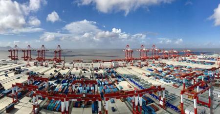 View of Yangshan port 